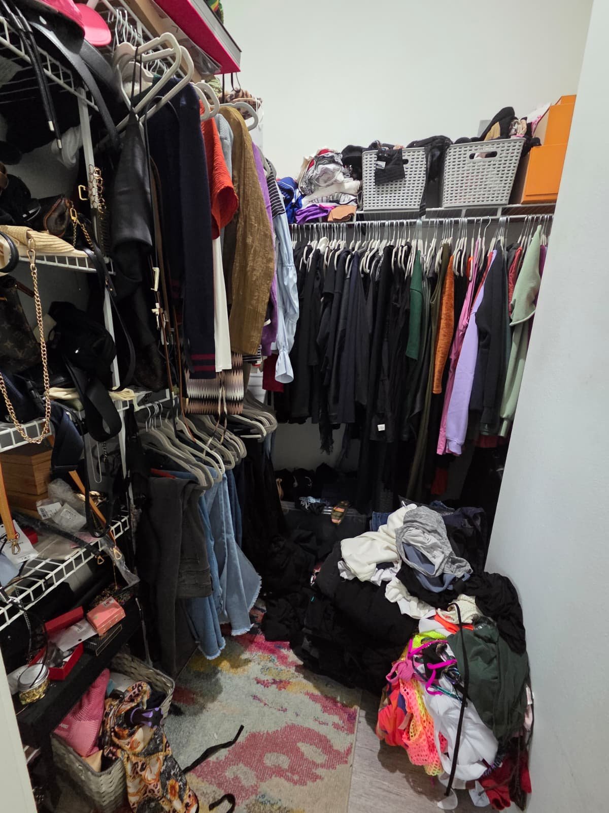 Closet before organizing